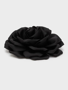 Nali Khaki Brown Satin Rose Corsage Brooch / Hair Clip