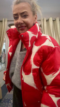 Load and play video in Gallery viewer, Essentiel Antwerp Red Heart Reversible Bomber
