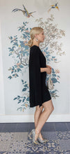 Load image into Gallery viewer, Cape Mini Dress in Black Crepe
