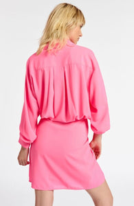 Essentiel Antwerp Neon Pink Mini Dress