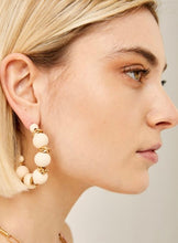 Load image into Gallery viewer, Nali Cream Hoop Earrings
