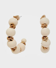 Load image into Gallery viewer, Nali Cream Hoop Earrings
