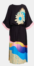 Load image into Gallery viewer, Essentiel Antwerp Black Kimono Dress with Floral Corsage
